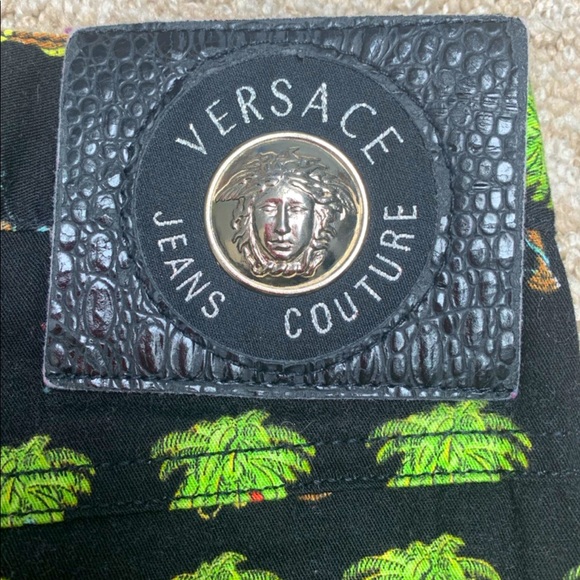 VERSACE JEANS COUTURE | Palm Print High Rise Jeans - Picture 5 of 5